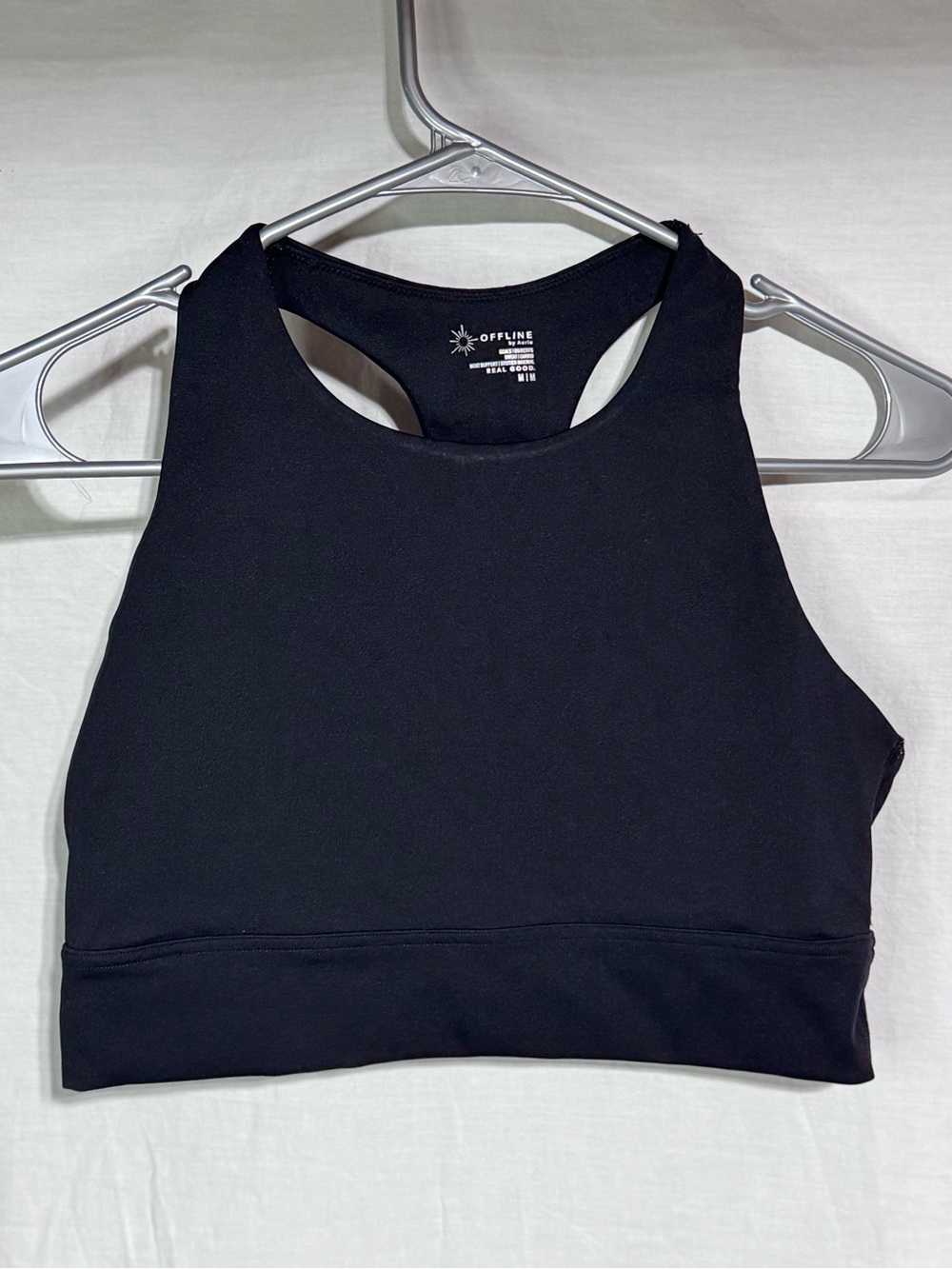 Offline High Neck Black Sports Bra